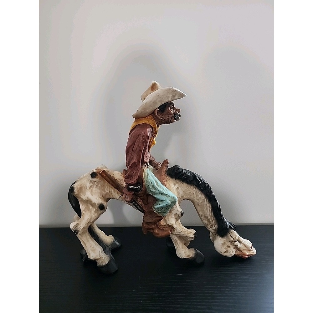 Vintage 1977 Universal Statuary #523 Western Cowboy Sheriff Horse Sculpture
